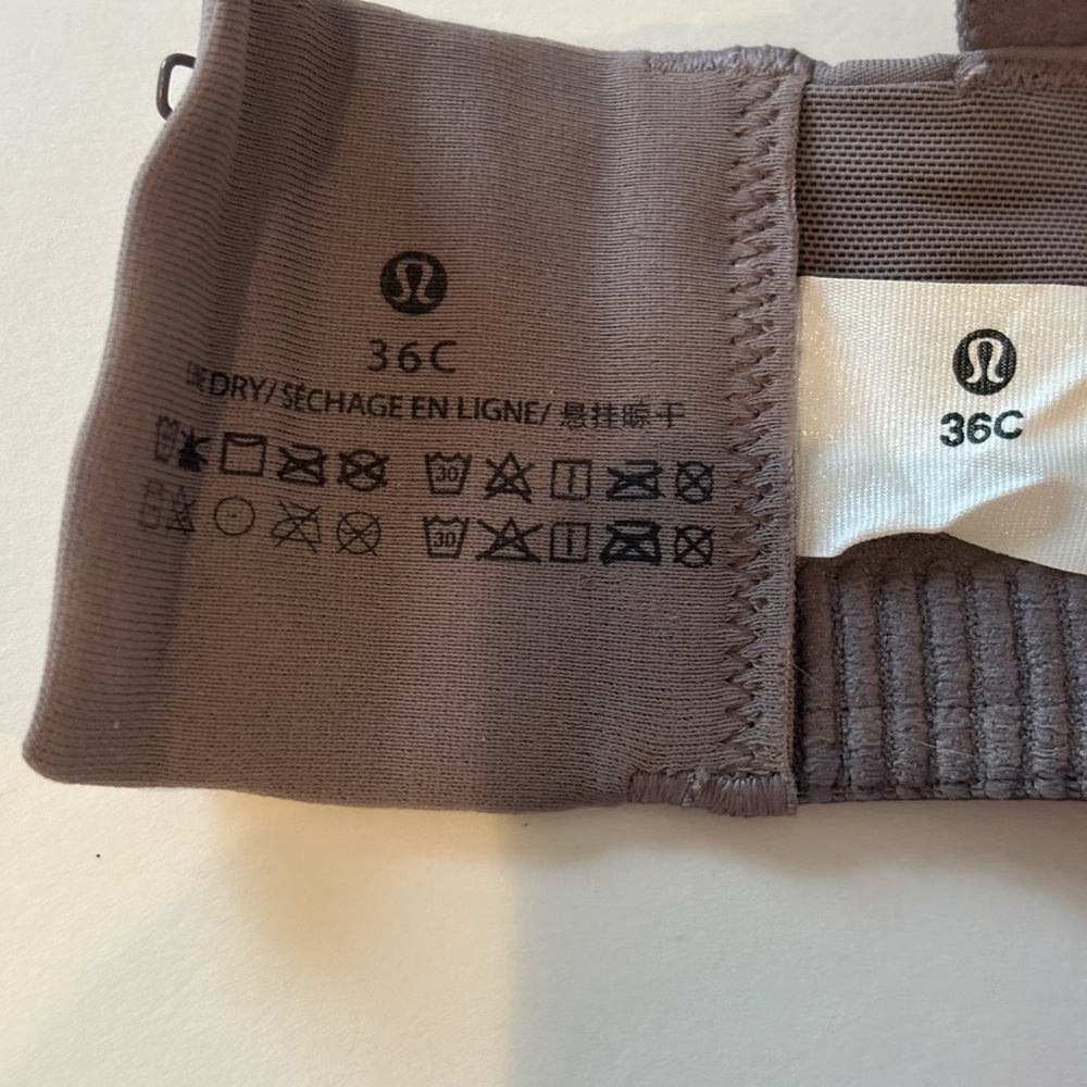 LULULEMON Cross-Back Mauve-Brown Sports Bra 36C - Picture 7 of 7